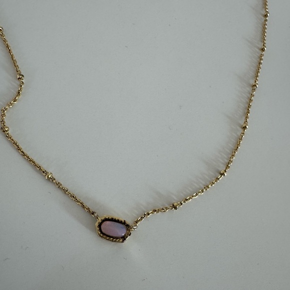 Mini Elisa Gold Satellite Short Pendant Necklace in Pink Mix - Picture 1 of 6
